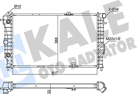 KALE OTO RADYATÖR 347480 - Radiators, Motora dzesēšanas sistēma www.autospares.lv