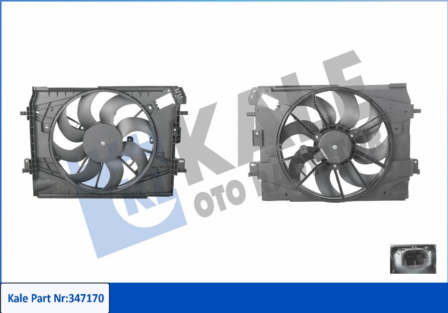 KALE OTO RADYATÖR 347170 - Ventilators, Motora dzesēšanas sistēma www.autospares.lv