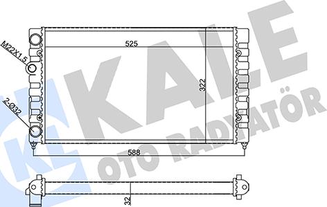 KALE OTO RADYATÖR 355605 - Radiators, Motora dzesēšanas sistēma www.autospares.lv