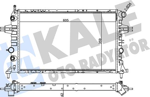 KALE OTO RADYATÖR 355610 - Radiators, Motora dzesēšanas sistēma www.autospares.lv