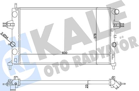 KALE OTO RADYATÖR 356965 - Radiators, Motora dzesēšanas sistēma www.autospares.lv