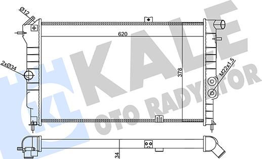 KALE OTO RADYATÖR 356865 - Radiators, Motora dzesēšanas sistēma www.autospares.lv