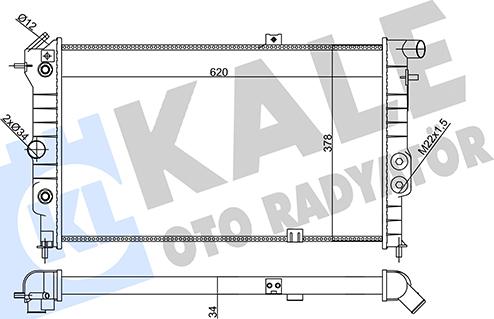 KALE OTO RADYATÖR 356860 - Radiators, Motora dzesēšanas sistēma www.autospares.lv