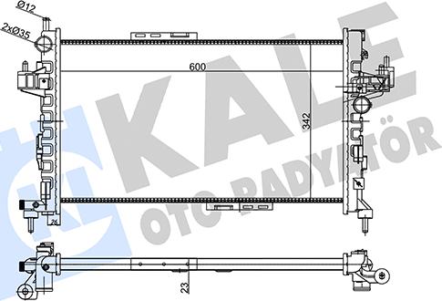 KALE OTO RADYATÖR 356875 - Radiators, Motora dzesēšanas sistēma www.autospares.lv