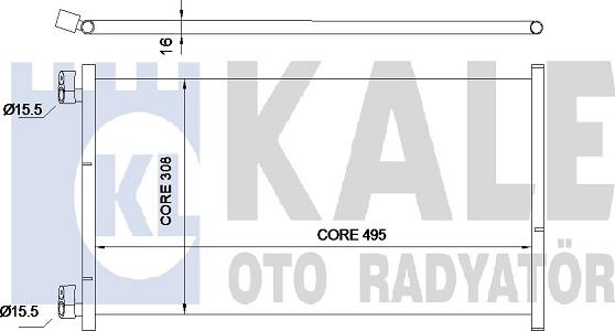 KALE OTO RADYATÖR 350560 - Kondensators, Gaisa kond. sistēma www.autospares.lv