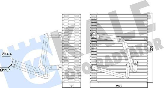 KALE OTO RADYATÖR 350070 - Iztvaikotājs, Gaisa kondicionēšanas sistēma www.autospares.lv