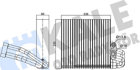 KALE OTO RADYATÖR 350135 - Iztvaikotājs, Gaisa kondicionēšanas sistēma www.autospares.lv