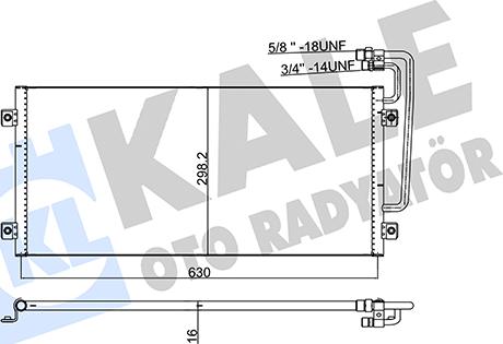 KALE OTO RADYATÖR 350355 - Kondensators, Gaisa kond. sistēma www.autospares.lv