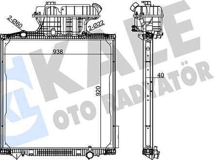 KALE OTO RADYATÖR 350250 - Radiators, Motora dzesēšanas sistēma www.autospares.lv