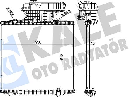 KALE OTO RADYATÖR 350265 - Radiators, Motora dzesēšanas sistēma www.autospares.lv