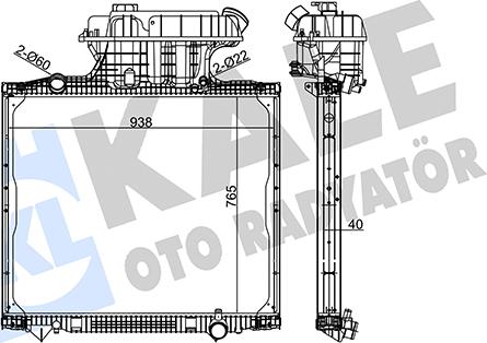 KALE OTO RADYATÖR 350260 - Radiators, Motora dzesēšanas sistēma www.autospares.lv