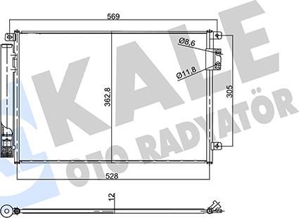 KALE OTO RADYATÖR 358910 - Kondensators, Gaisa kond. sistēma www.autospares.lv