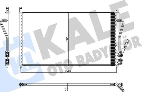 KALE OTO RADYATÖR 358240 - Kondensators, Gaisa kond. sistēma www.autospares.lv