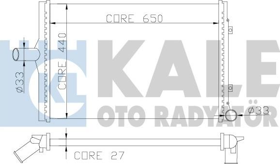 KALE OTO RADYATÖR 353000 - Radiators, Motora dzesēšanas sistēma www.autospares.lv