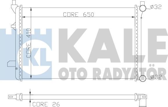 KALE OTO RADYATÖR 353300 - Radiators, Motora dzesēšanas sistēma www.autospares.lv