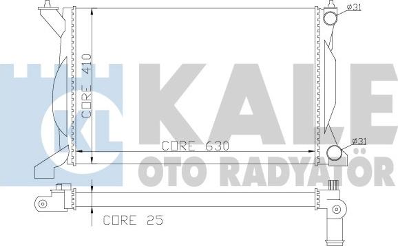 KALE OTO RADYATÖR 353700 - Radiators, Motora dzesēšanas sistēma www.autospares.lv