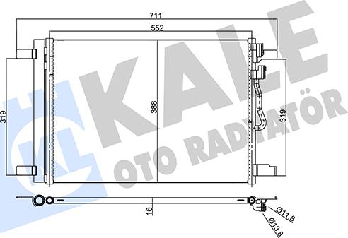 KALE OTO RADYATÖR 357965 - Kondensators, Gaisa kond. sistēma www.autospares.lv