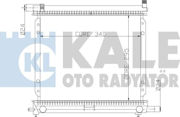 KALE OTO RADYATÖR 361300 - Радиатор, охлаждение двигателя www.autospares.lv