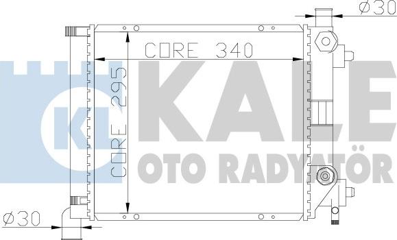 KALE OTO RADYATÖR 361200 - Радиатор, охлаждение двигателя www.autospares.lv