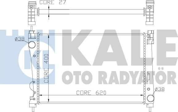 KALE OTO RADYATÖR 368600 - Radiators, Motora dzesēšanas sistēma autospares.lv