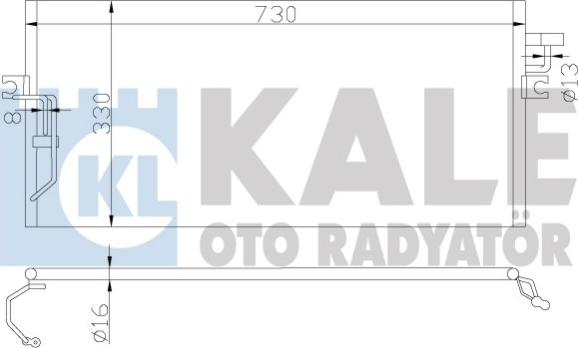 KALE OTO RADYATÖR 388500 - Kondensators, Gaisa kond. sistēma www.autospares.lv