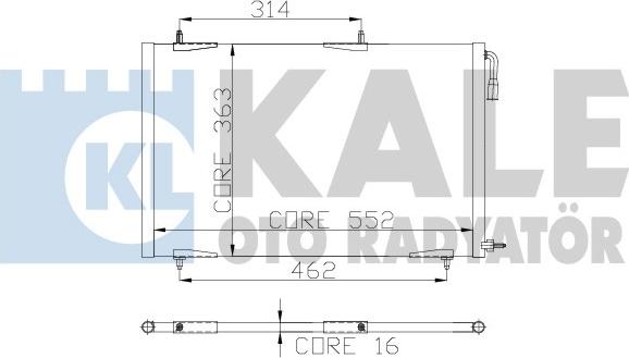 KALE OTO RADYATÖR 248400 - Kondensators, Gaisa kond. sistēma www.autospares.lv