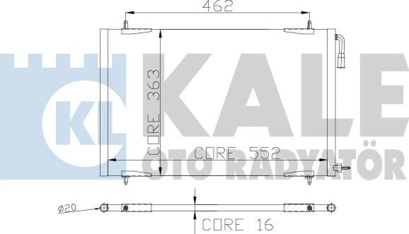 KALE OTO RADYATÖR 248200 - Kondensators, Gaisa kond. sistēma www.autospares.lv