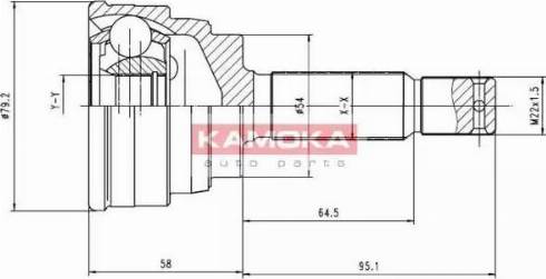 Kamoka 6916 - Šarnīru komplekts, Piedziņas vārpsta www.autospares.lv