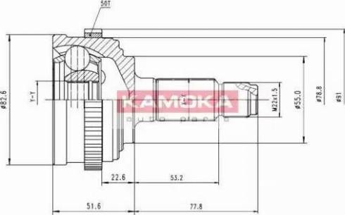 Kamoka 6972 - Šarnīru komplekts, Piedziņas vārpsta www.autospares.lv