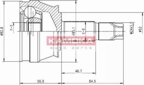 Kamoka 6684 - Šarnīru komplekts, Piedziņas vārpsta www.autospares.lv