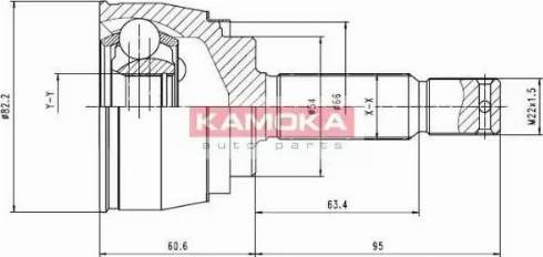 Kamoka 6620 - Šarnīru komplekts, Piedziņas vārpsta www.autospares.lv