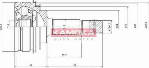 Kamoka 6100 - Šarnīru komplekts, Piedziņas vārpsta autospares.lv