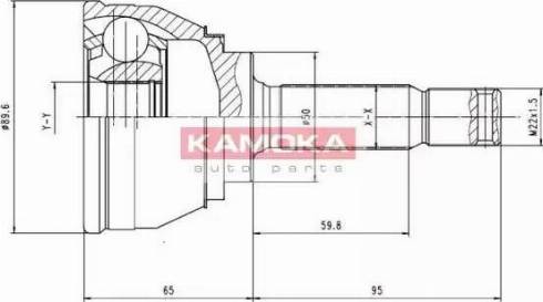 Kamoka 6248 - Šarnīru komplekts, Piedziņas vārpsta www.autospares.lv