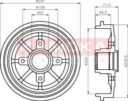 Kamoka 104053 - Bremžu trumulis www.autospares.lv