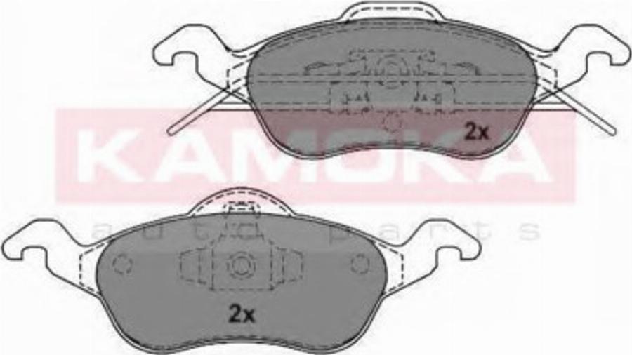 Kamoka 101636 - Тормозные колодки, дисковые, комплект www.autospares.lv