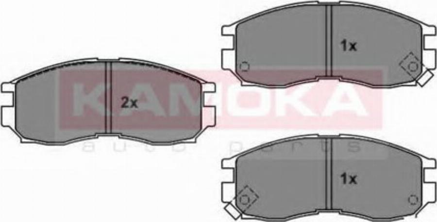 Kamoka 1011528 - Тормозные колодки, дисковые, комплект www.autospares.lv