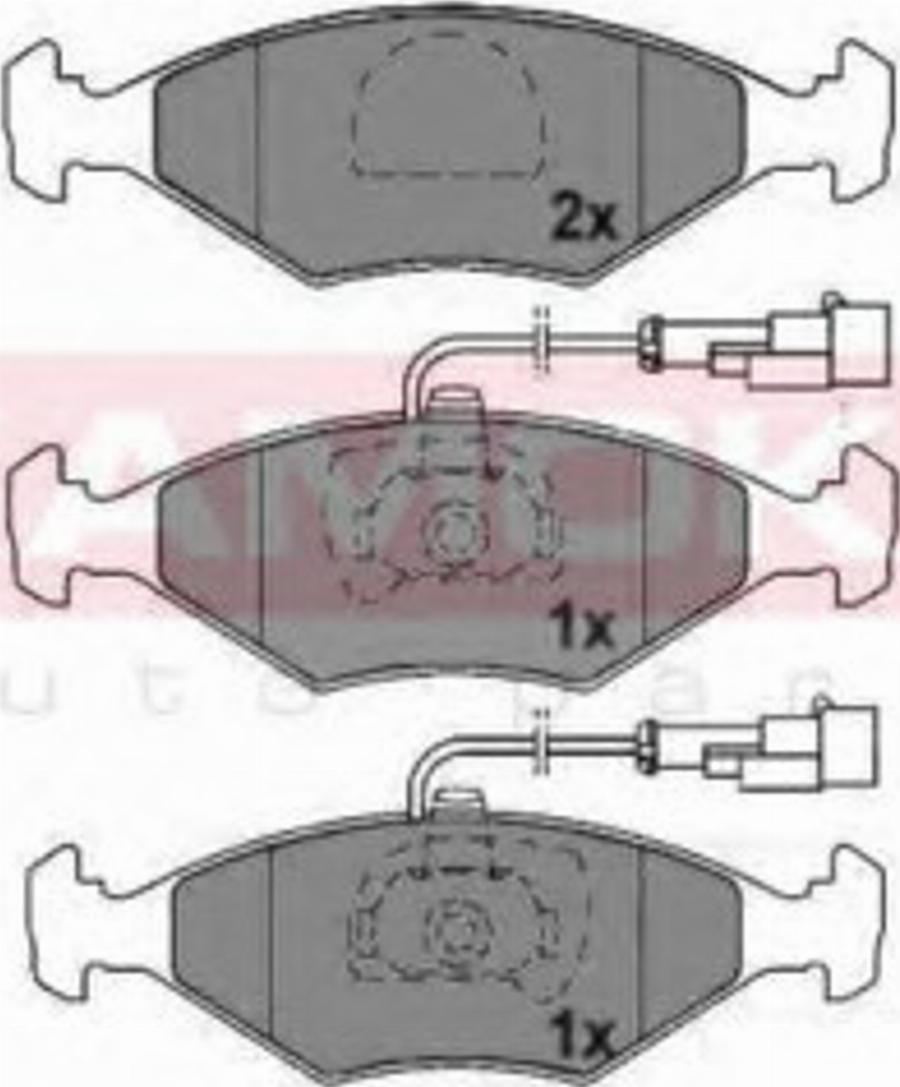 Kamoka 1011824 - Bremžu uzliku kompl., Disku bremzes www.autospares.lv