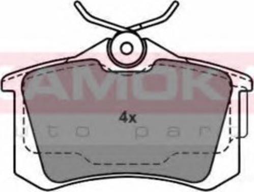 Kamoka 1012166 - Тормозные колодки, дисковые, комплект www.autospares.lv