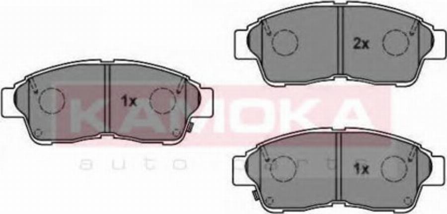 Kamoka 1012782 - Тормозные колодки, дисковые, комплект www.autospares.lv