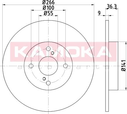 Kamoka 103152 - Bremžu diski www.autospares.lv