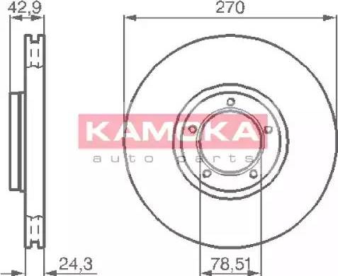 Kamoka 1031698 - Bremžu diski www.autospares.lv