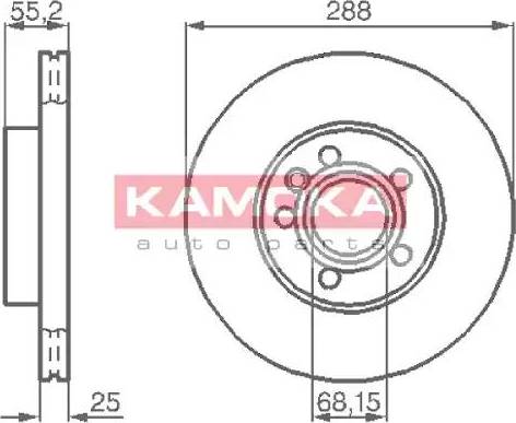 Kamoka 1031692 - Тормозной диск www.autospares.lv