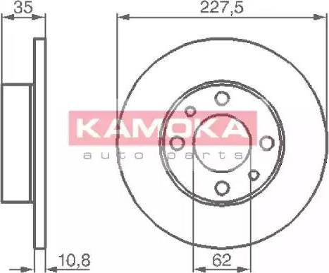 Kamoka 103166 - Bremžu diski www.autospares.lv