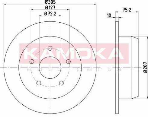 Kamoka 103160 - Bremžu diski www.autospares.lv