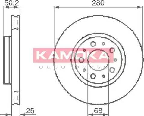 Kamoka 1031210 - Bremžu diski www.autospares.lv