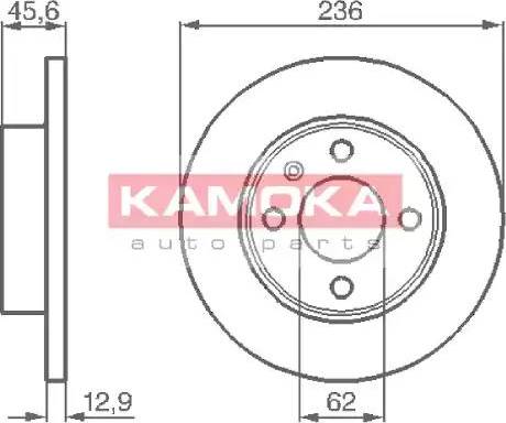 Kamoka 1031750 - Bremžu diski www.autospares.lv