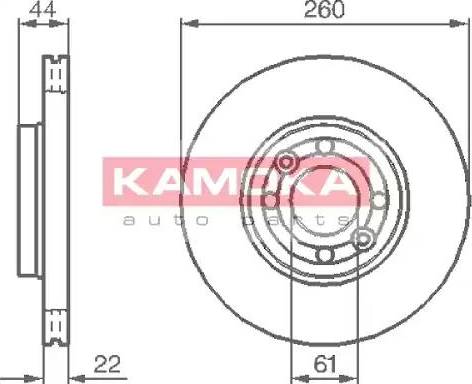 Kamoka 1038534 - Bremžu diski www.autospares.lv