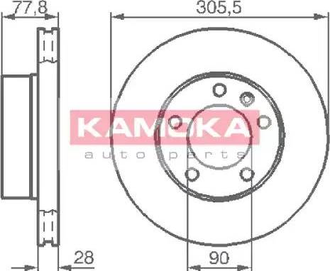 Kamoka 1032434 - Bremžu diski www.autospares.lv