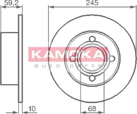 Kamoka 103256 - Bremžu diski www.autospares.lv