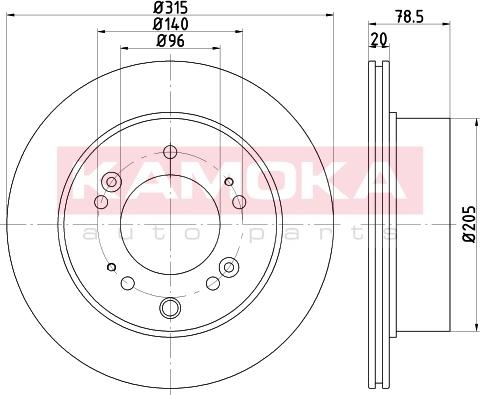 Kamoka 103217 - Bremžu diski www.autospares.lv